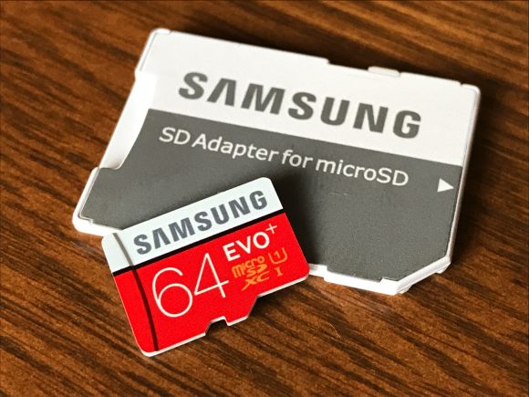 2017年に購入したEVO+ microSDカード