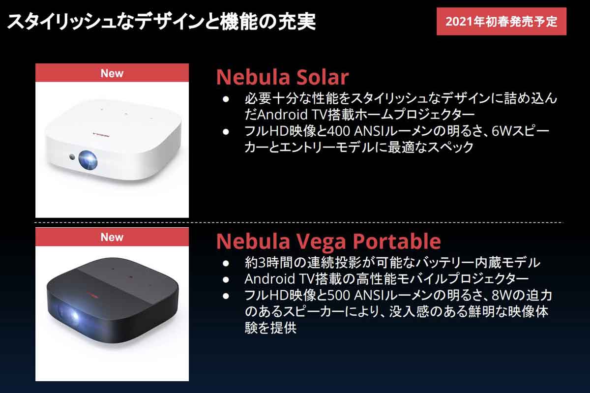 Nebula by Anker 今後の展開！Solar、Vega Portable、Cosmos等！アイ 
