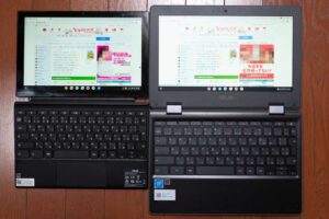 ASUS Chromebook Flip C214MA と Detachable CM3 の比較