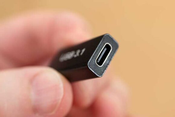 YFFSFDC USB-C メス to USB-A メス 変換アダプタの端子 USB-C側