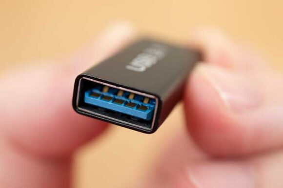 YFFSFDC USB-C メス to USB-A メス 変換アダプタの端子 USB-A側