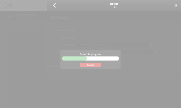転送中にプログレスバーが停止。クリックするとフリーズしたアプリ