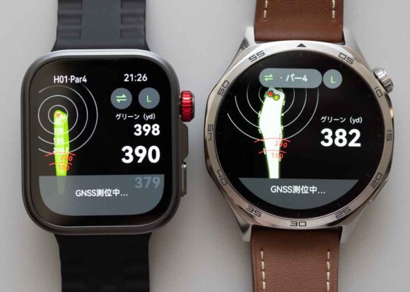WATCH FIT 4 Pro と GT 5 のゴルフコース表示比較