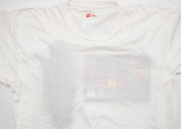 Tシャツの下のモノが完全に透けている状態