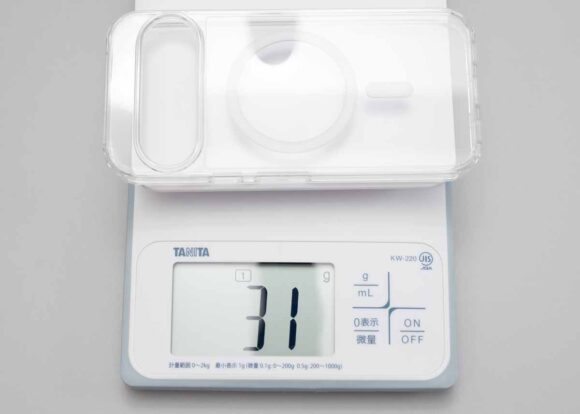 実測重量は 31g